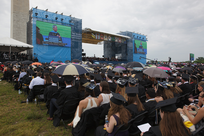 GW Commencement on The Mall 2015