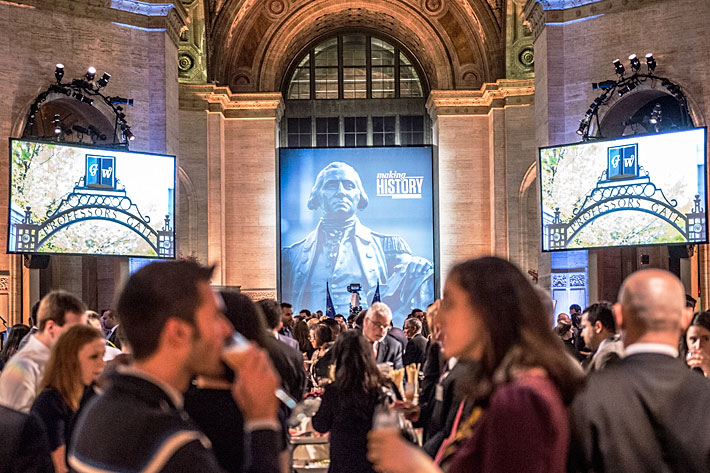 Hundreds gather in Manhattan to celebrate university’s $1 billion philanthropic campaign.