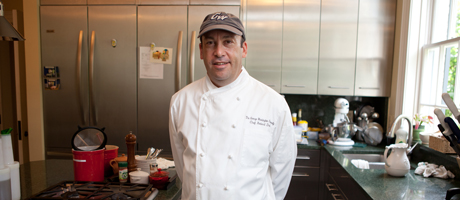 University chef Rob Donis in the F Street House kitchen