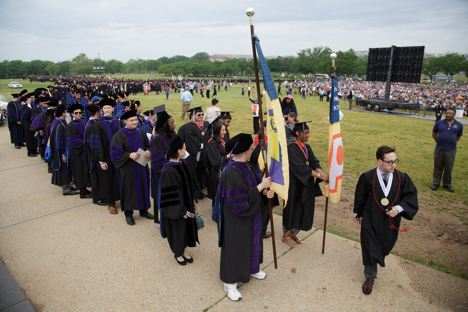 GW Commencement on The Mall 2015