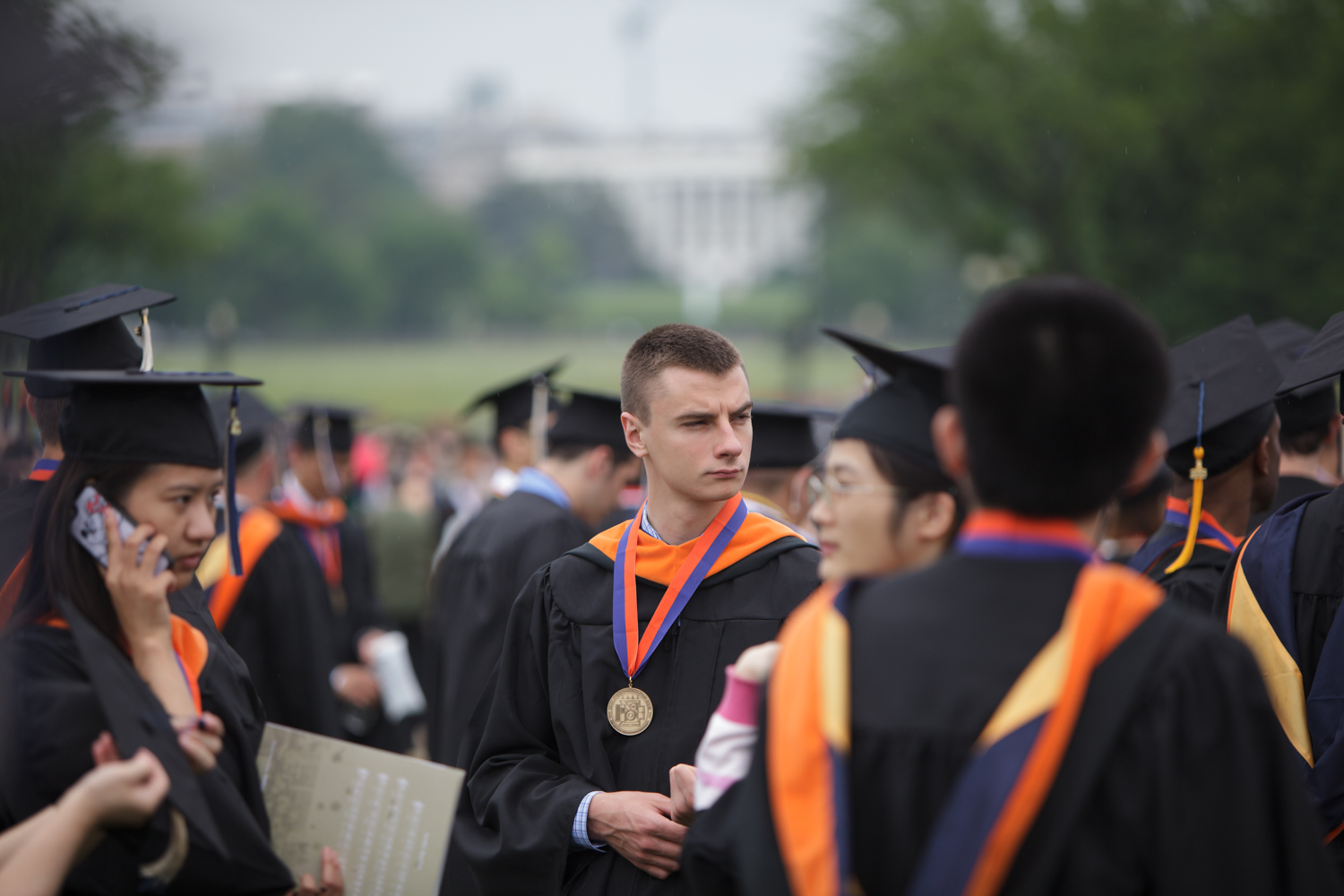 GW Commencement on The Mall 2015