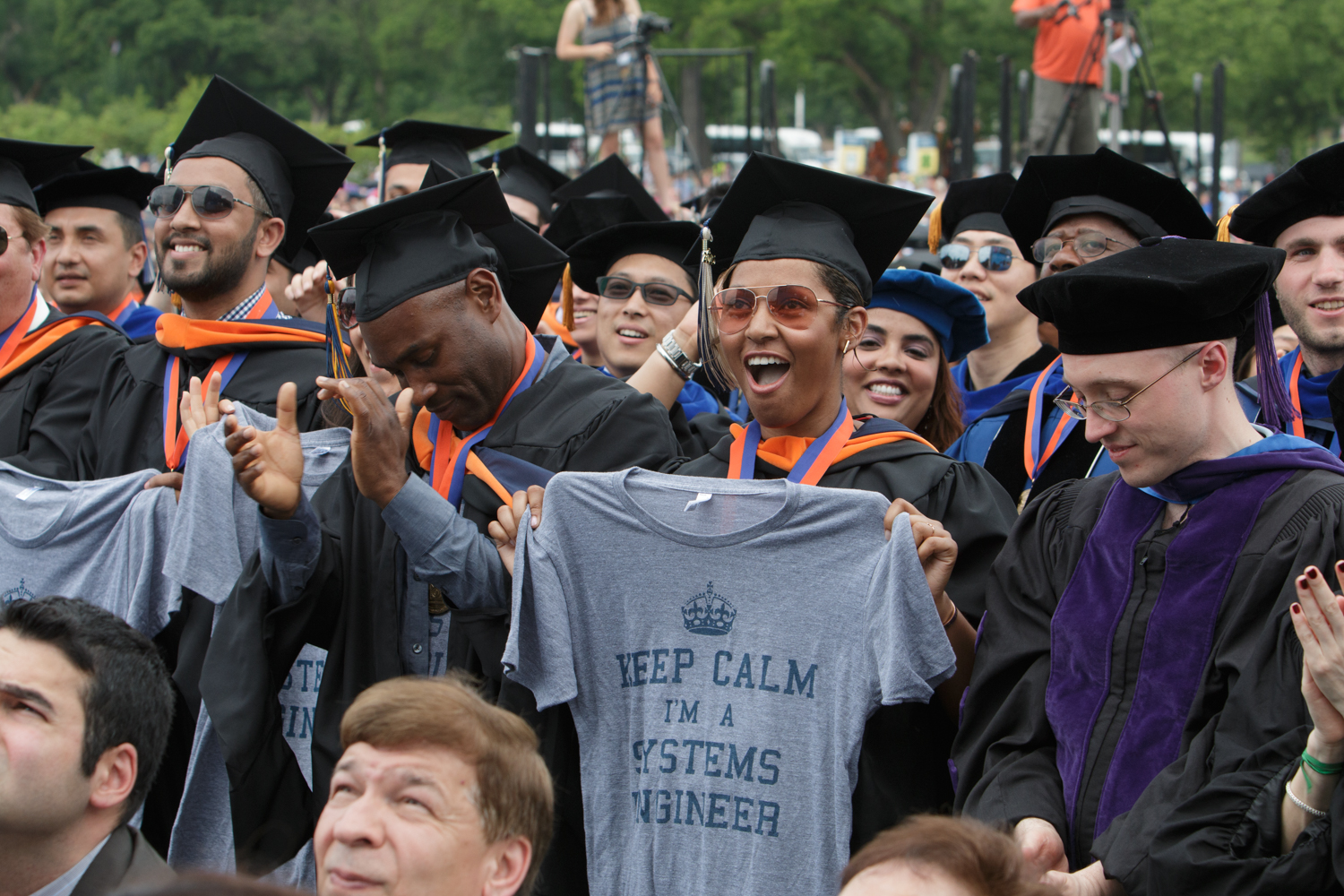 GW Commencement on The Mall 2015