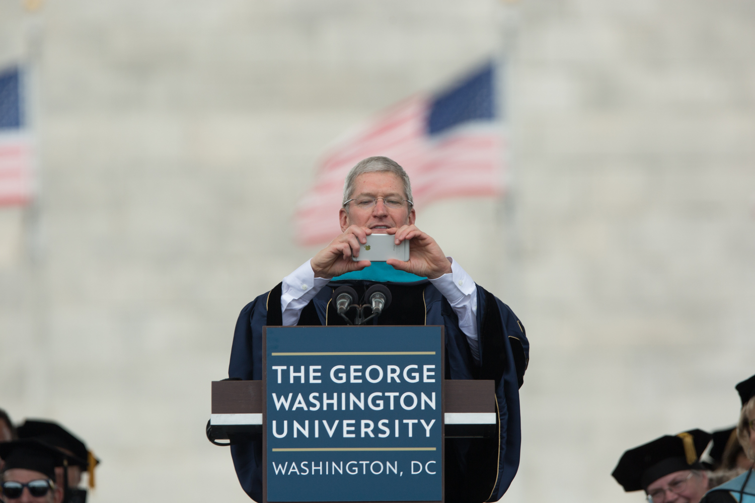 GW Commencement on The Mall 2015