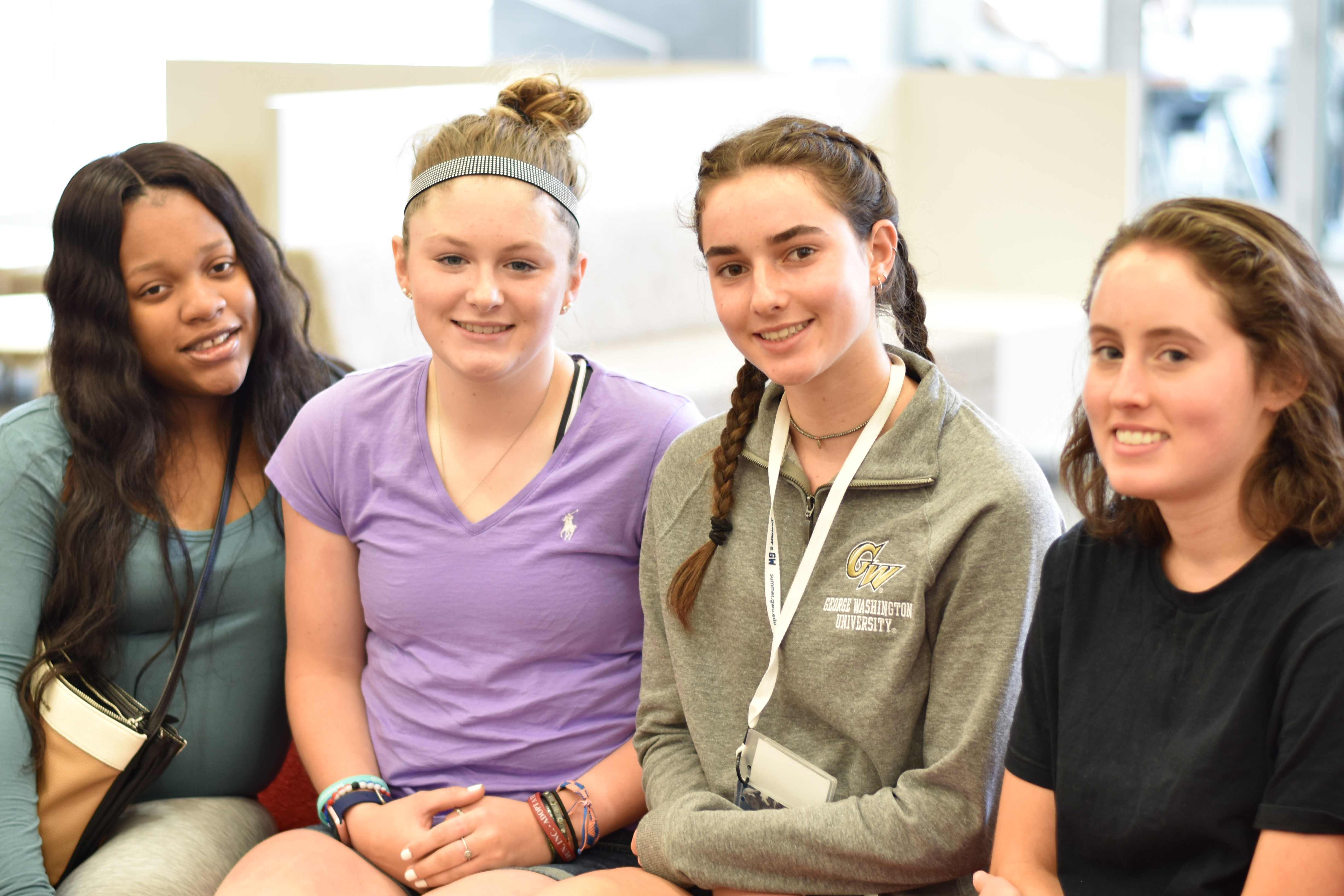 High school students Pierra Hester, Jacqui Hayes, Emily Makedon and Laura Biggs were students in Jason Zara's pre-college biomed