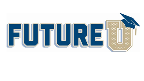 Graphical representation of FutureU with graduation cap on U