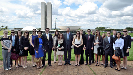 GW students and GSPM Director Mark Kennedy in Brazil
