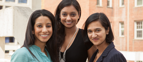 three female Knapp Fellows