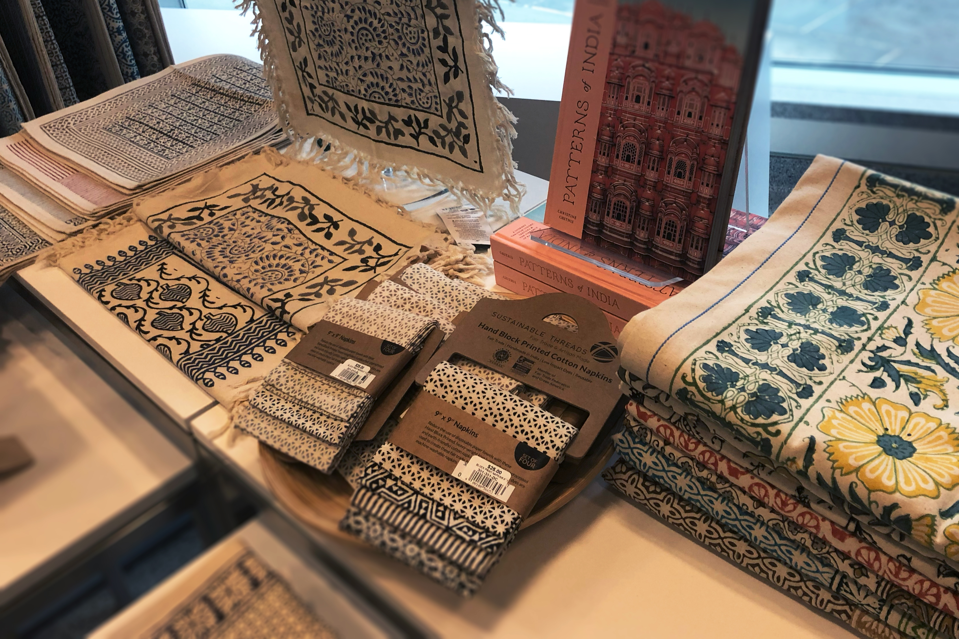 Indian block-printed textiles at the Artisans Gallery