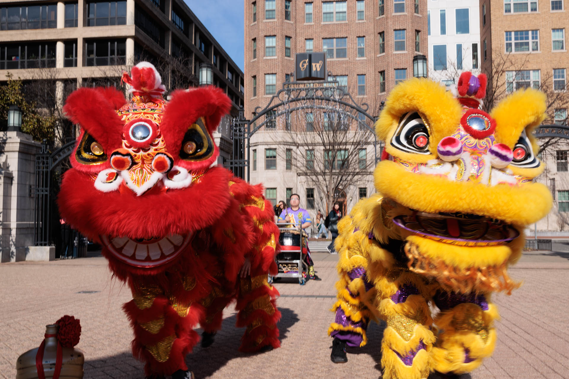 Lunar New Year 2023 LNY2023 Two lion dancers