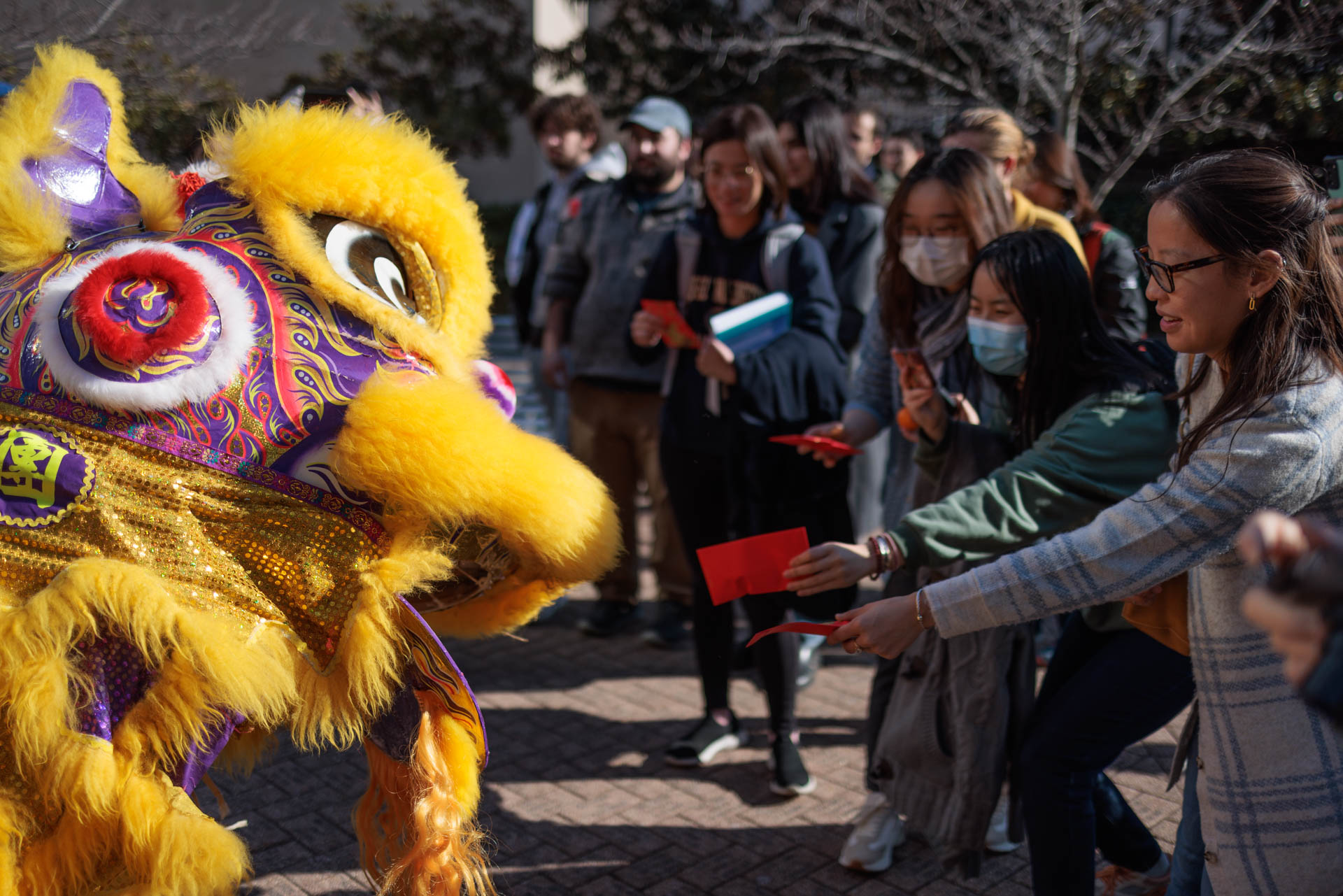 Lunar New Year 2023 LNY2023 Audience watches lion dance