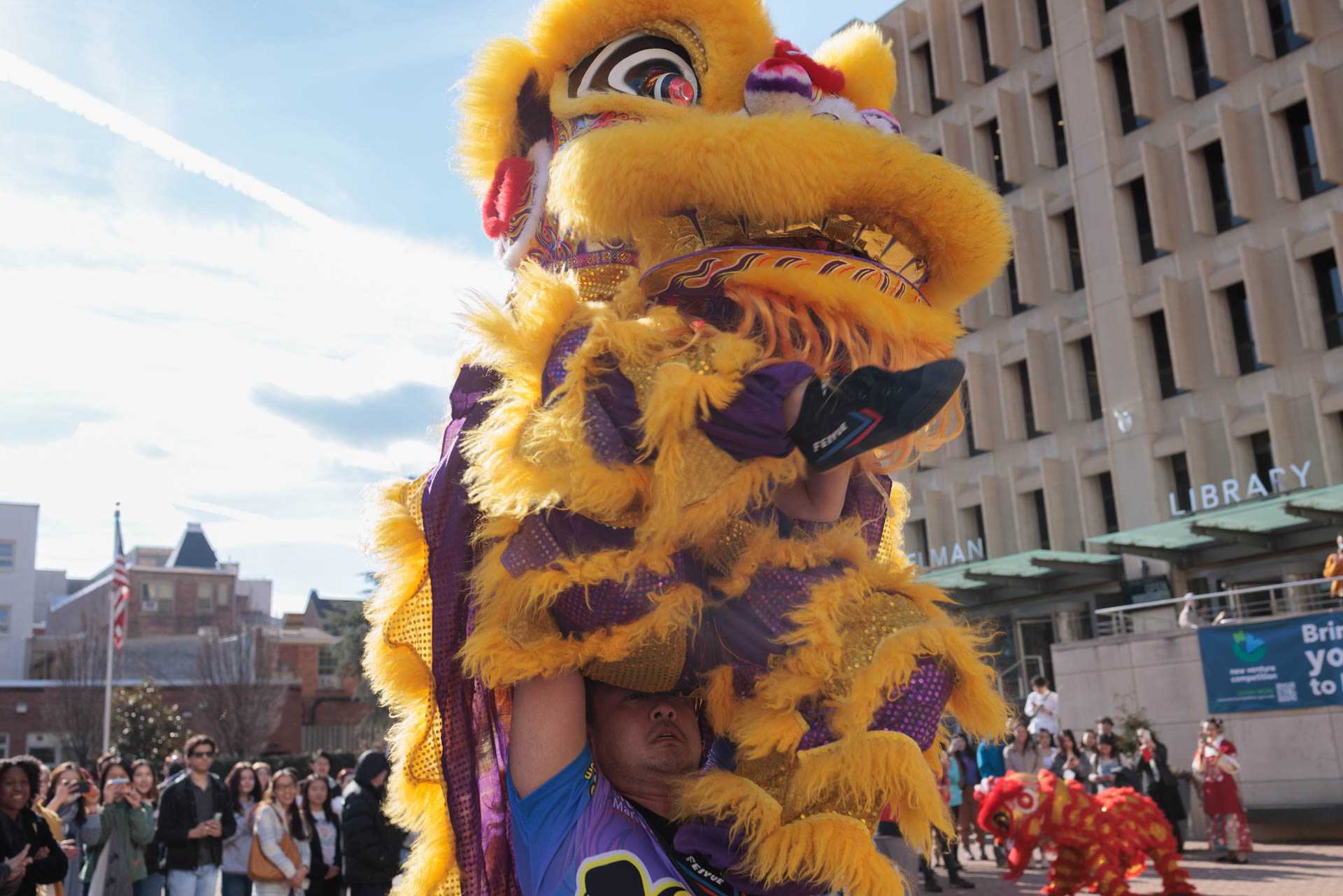 Lunar New Year 2023 LNY2023 Lion dancer on Kogan plaza