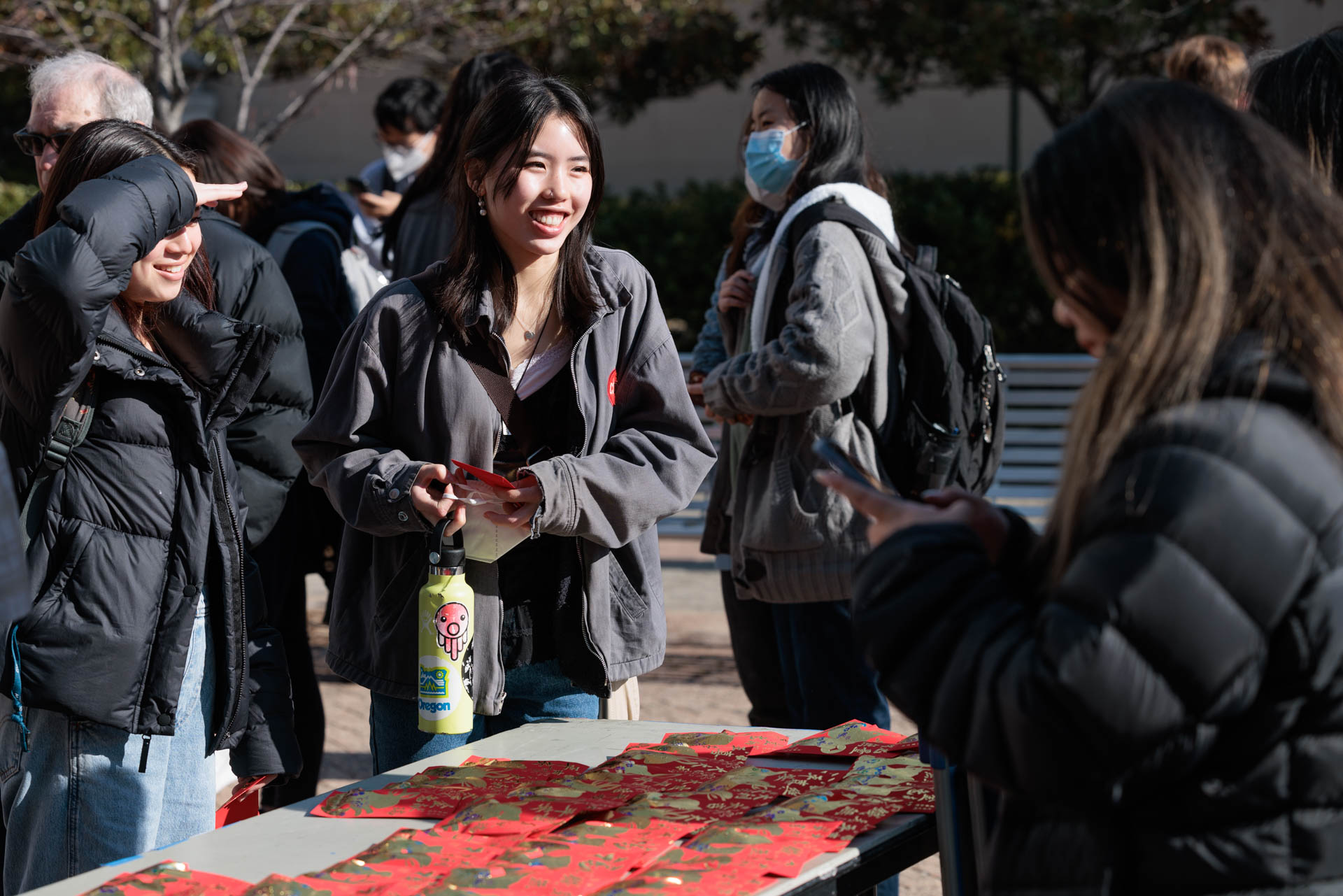 Lunar New Year 2023 LNY2023 Students greet each other at Lunar New Year