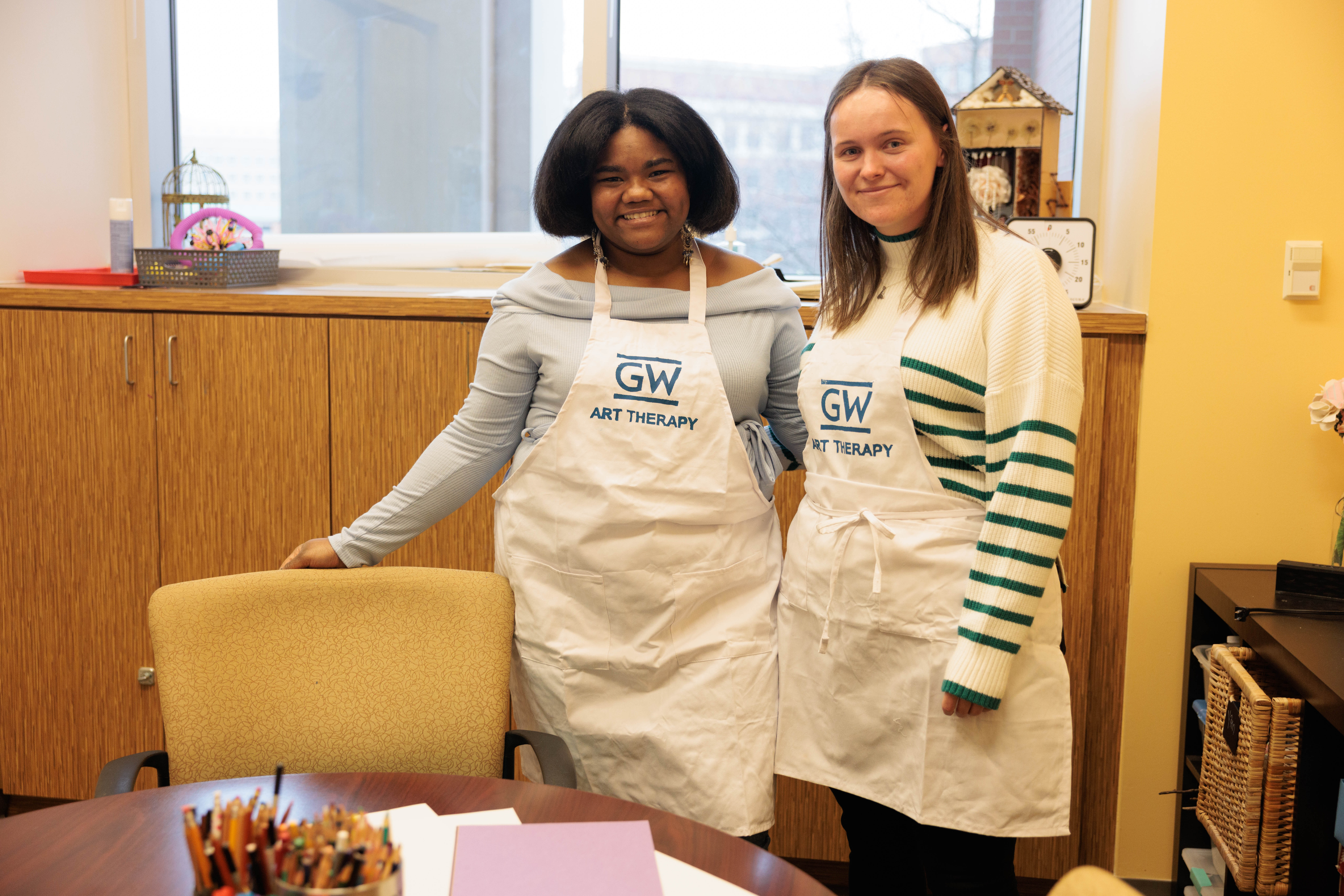 Two Art Therapy students