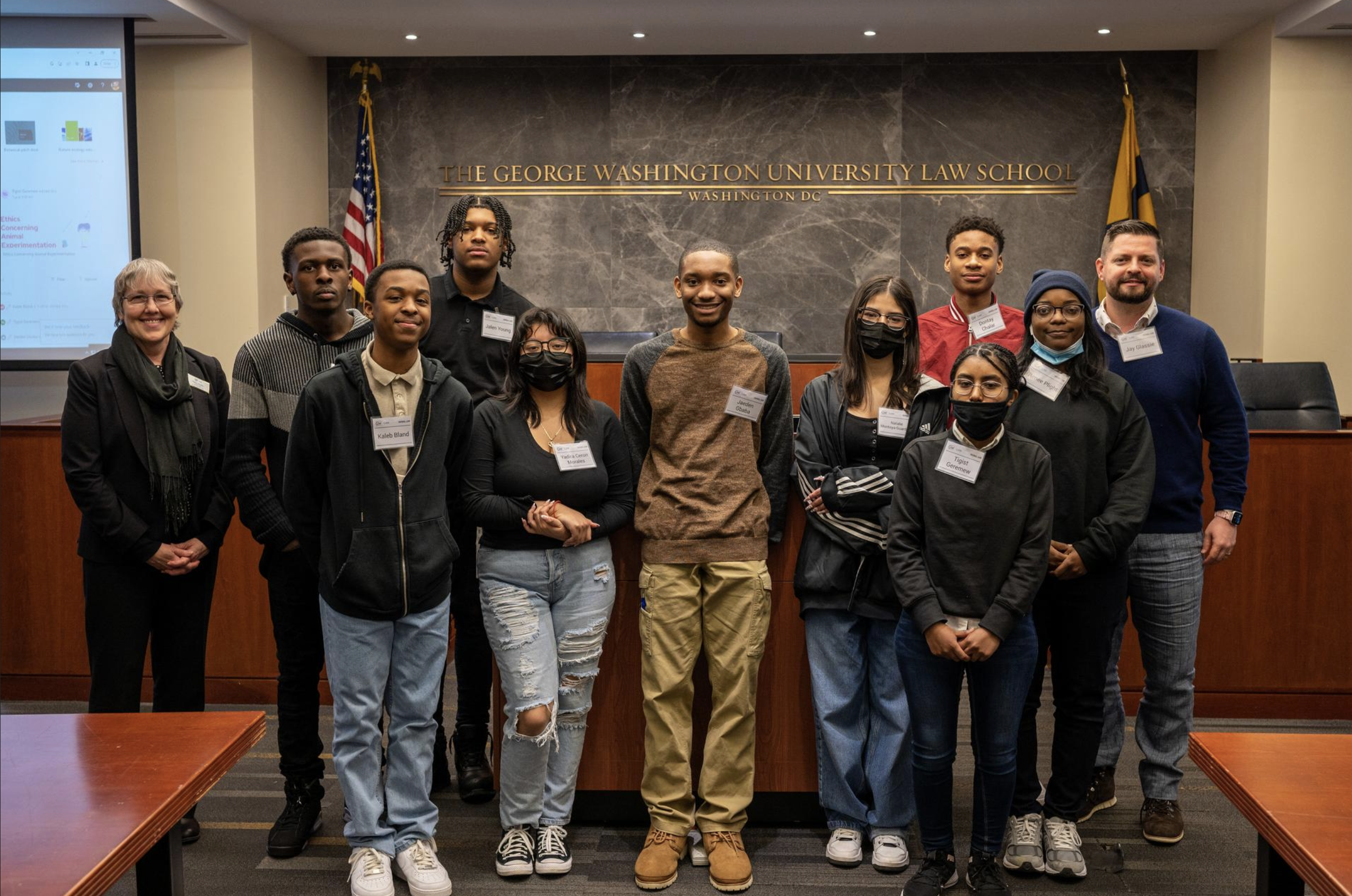 Juniors from Coolidge High School Discuss Animal Protection in Moot Court |  GW Today | The George Washington University