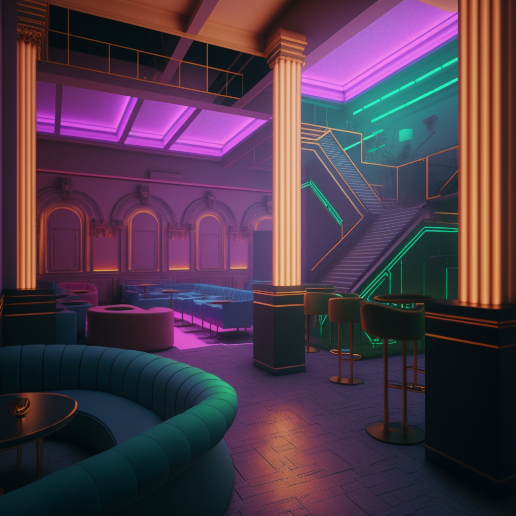 Architecture student's interior rendering produced using Midjourney Architecture student's interior rendering produced using Midjourney