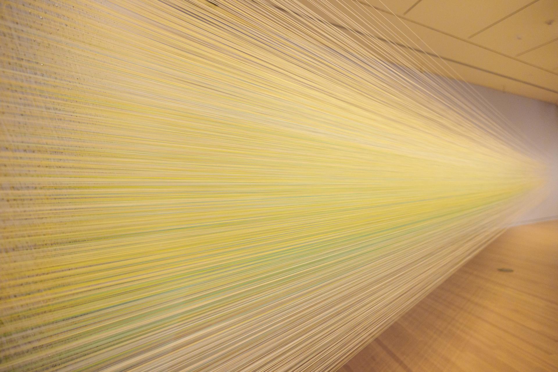 "What Color Is Divine Light?" is assembled from thousands of different-colored threads. (William Atkins/GW Today)