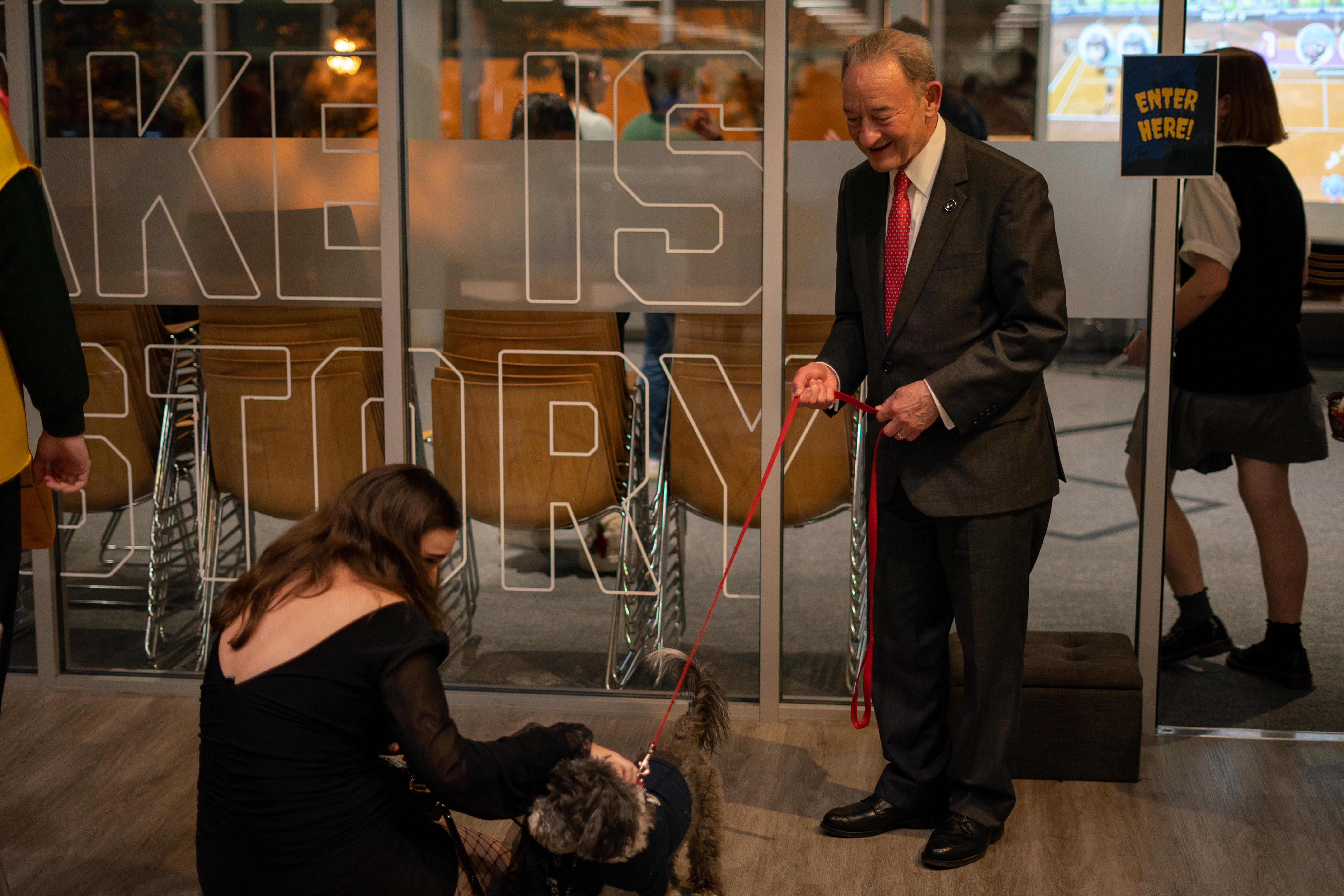 President Wrighton and Spike