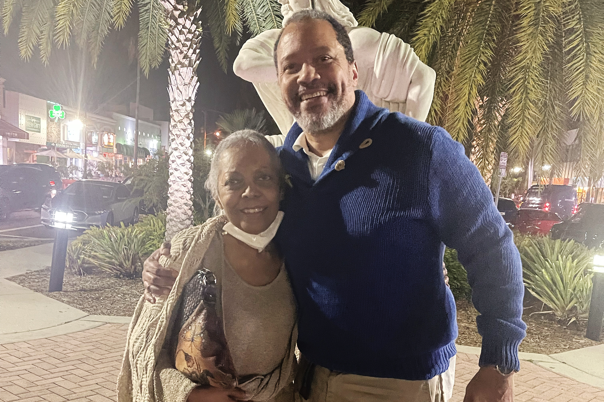 Mark Chichester with his mother