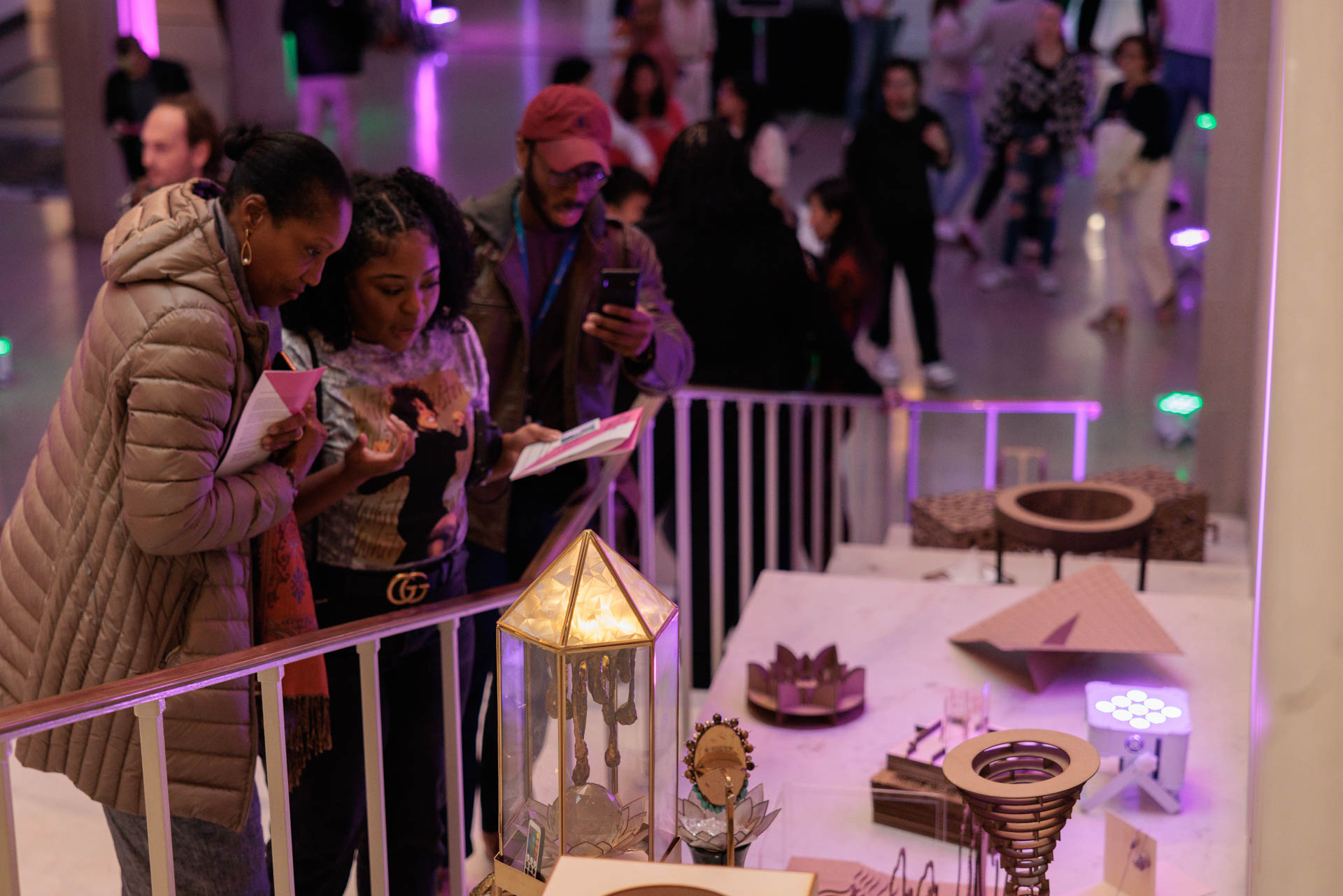 People enjoy NEXT exhibit