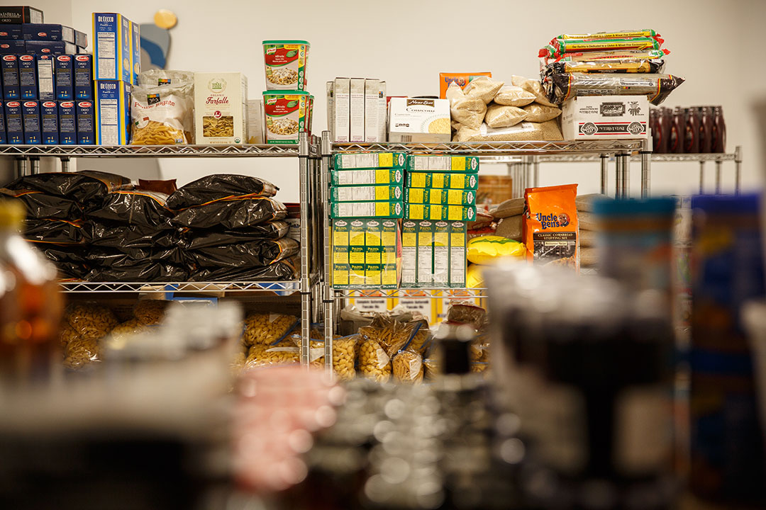 Interior of The Store, GW's student-run food pantry. 