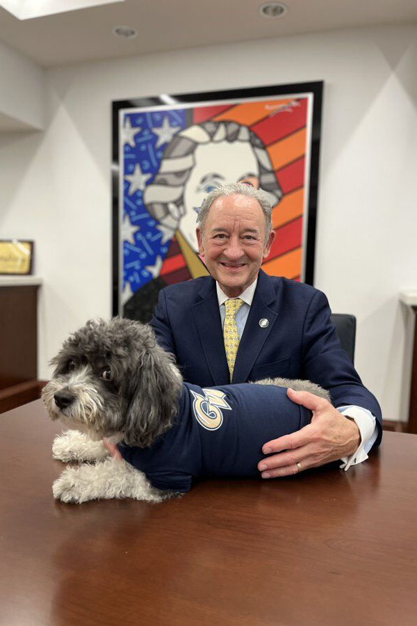 President Wrighton and Spike