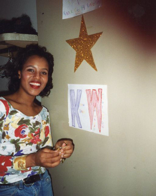 Kerry Washington behind the stage at Lisner
