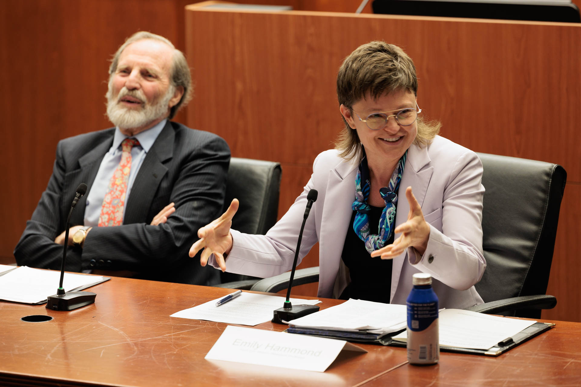 Panelists Alan B. Morrison, left, and Emily Hammond Panelists Alan B. Morrison, left, and Emily Hammond