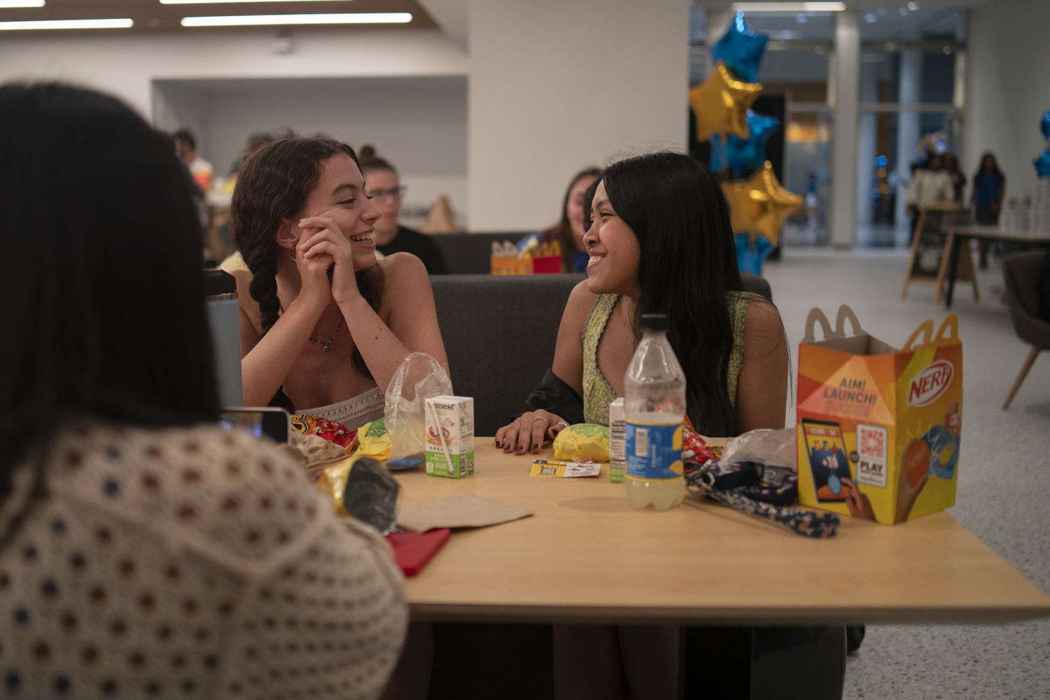 Students share a meal together at the University Student Center.