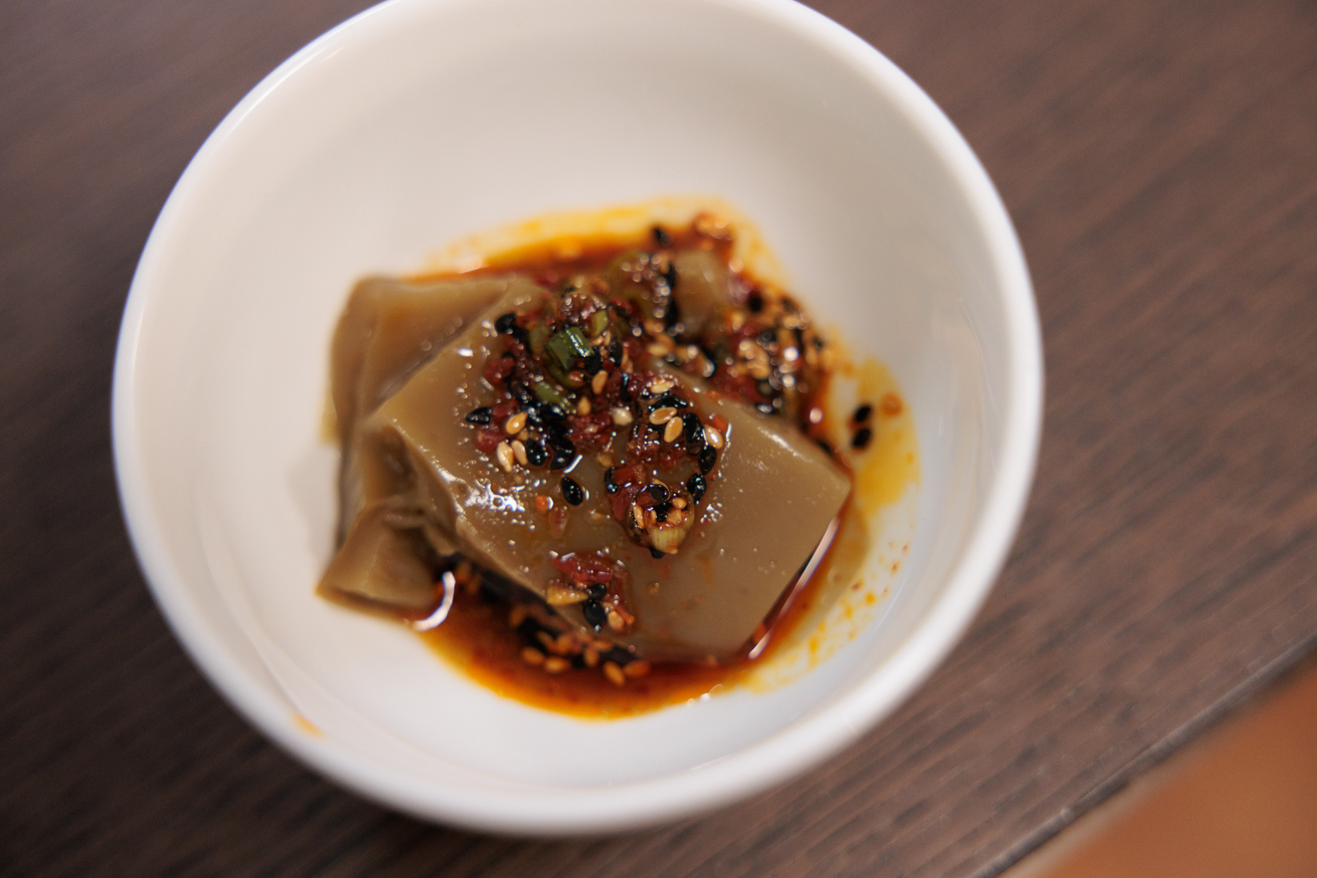 The Korean acorn dish dotori-muk The Korean acorn dish dotori-muk