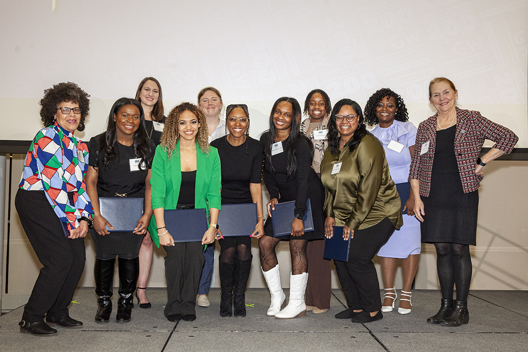 Bicentennial Staff Excellence Awardees with Dean Bass.