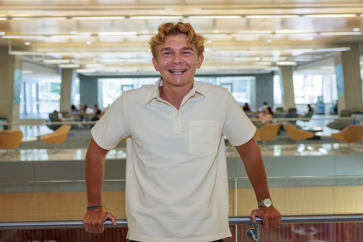 Brendan Humphrey at the School of Engineering and Applied Science building