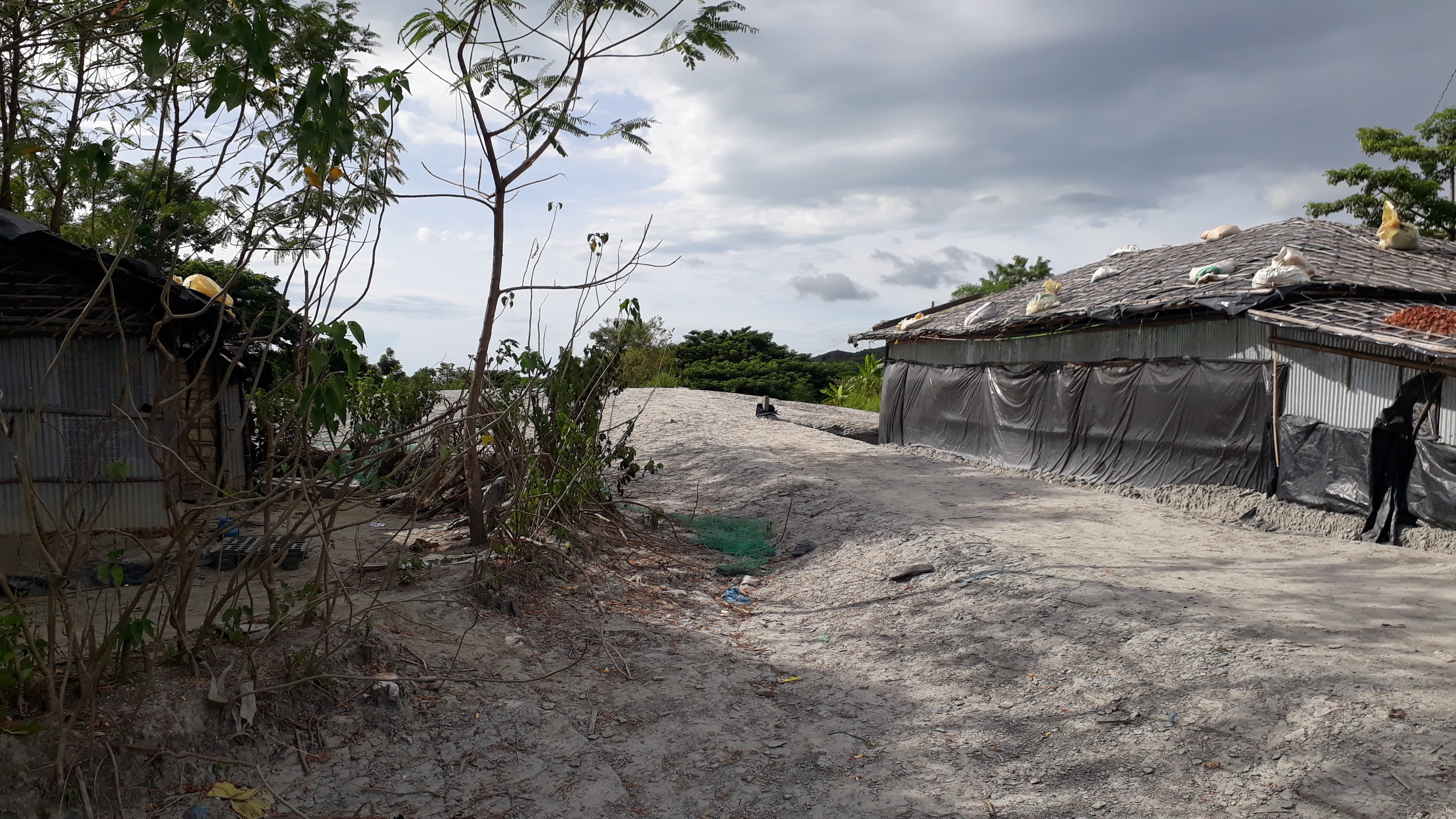 Beachside structures in Cox's Bazar, Bangladesh