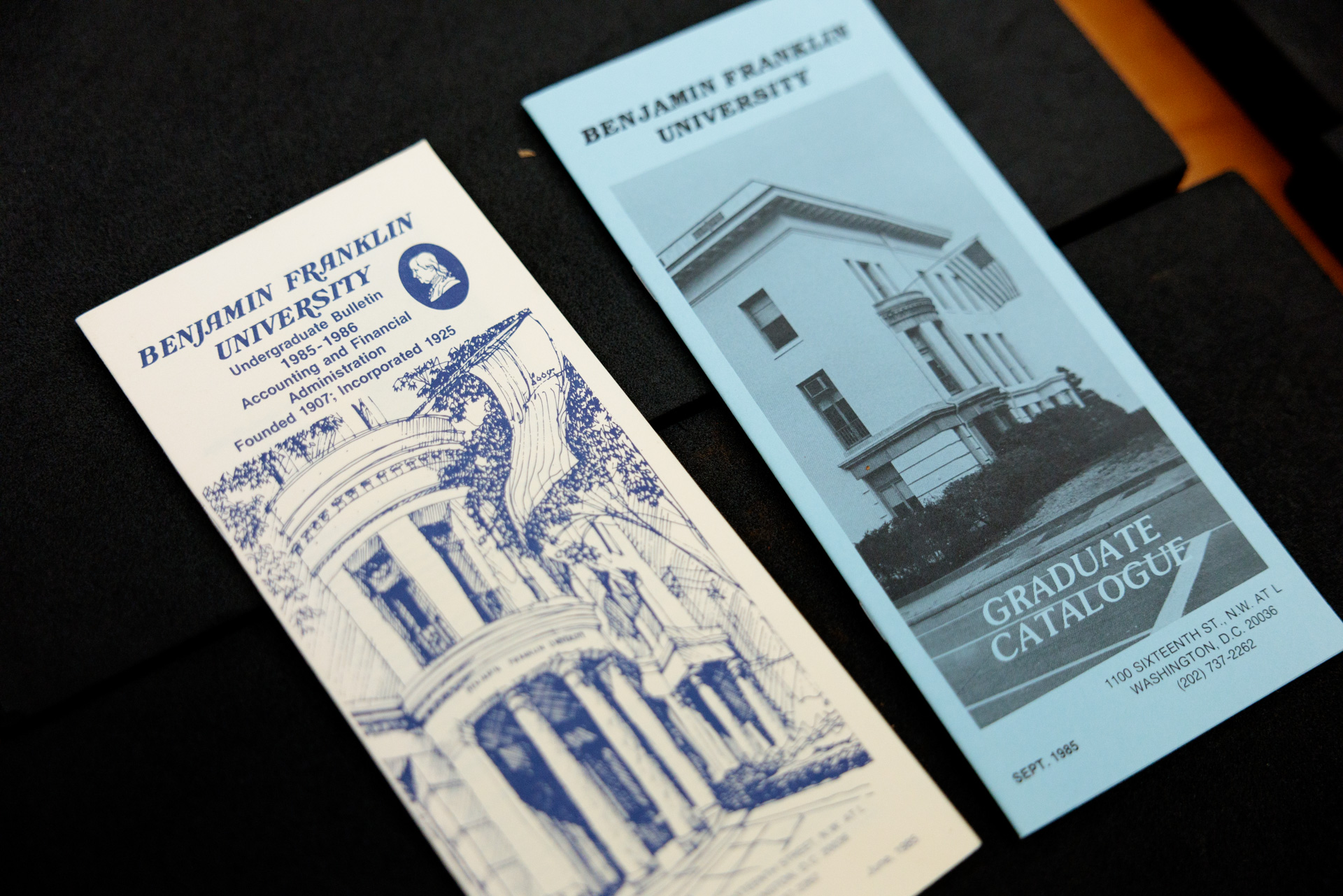 Pamphlets for Benjamin Franklin University
