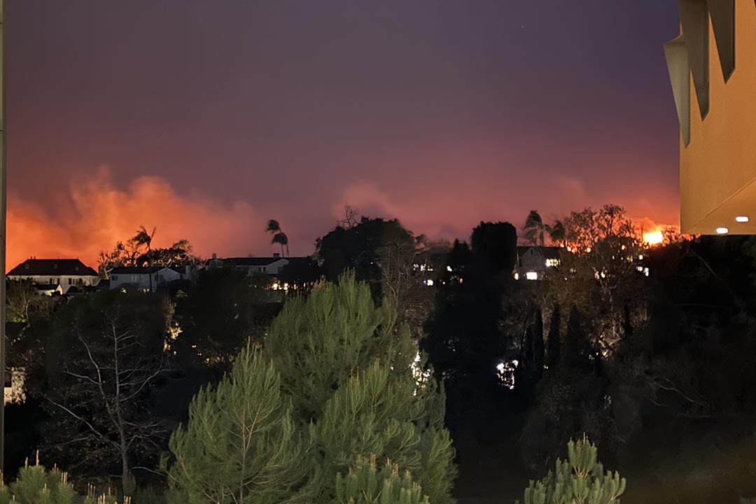 A view of the Palisades Fire