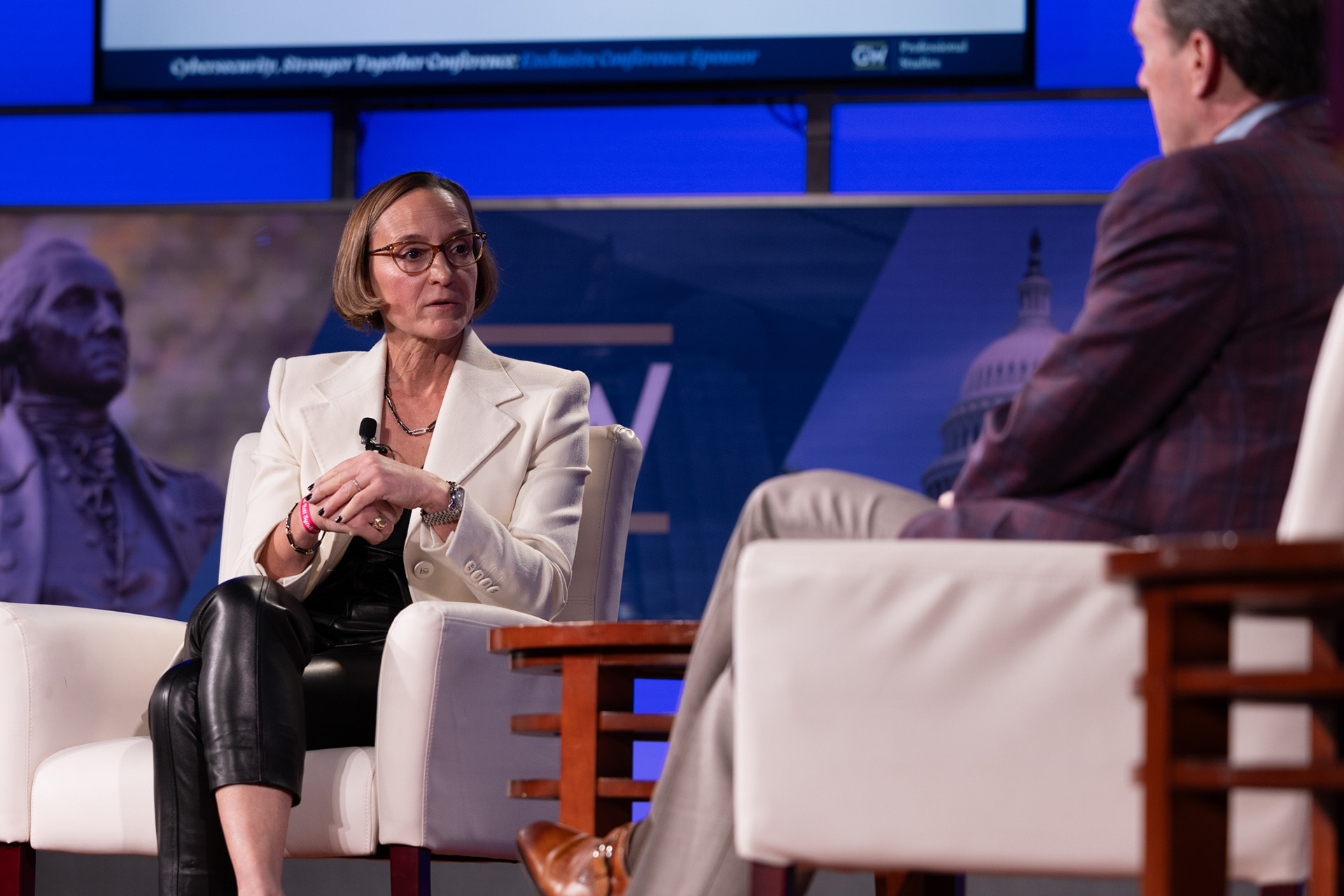 Keynote speaker Amy Gilliland spoke with Roger Cressey on the JMA stage