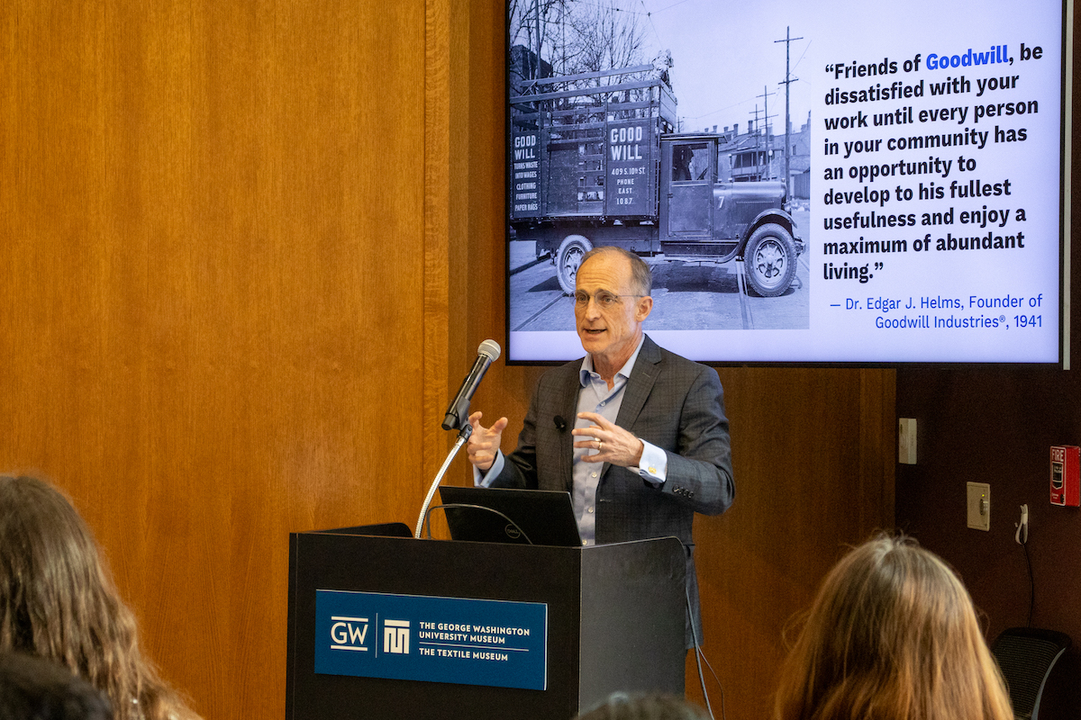 Goodwill International President & CEO Steven C. Preston discussed the organization's history and future. 