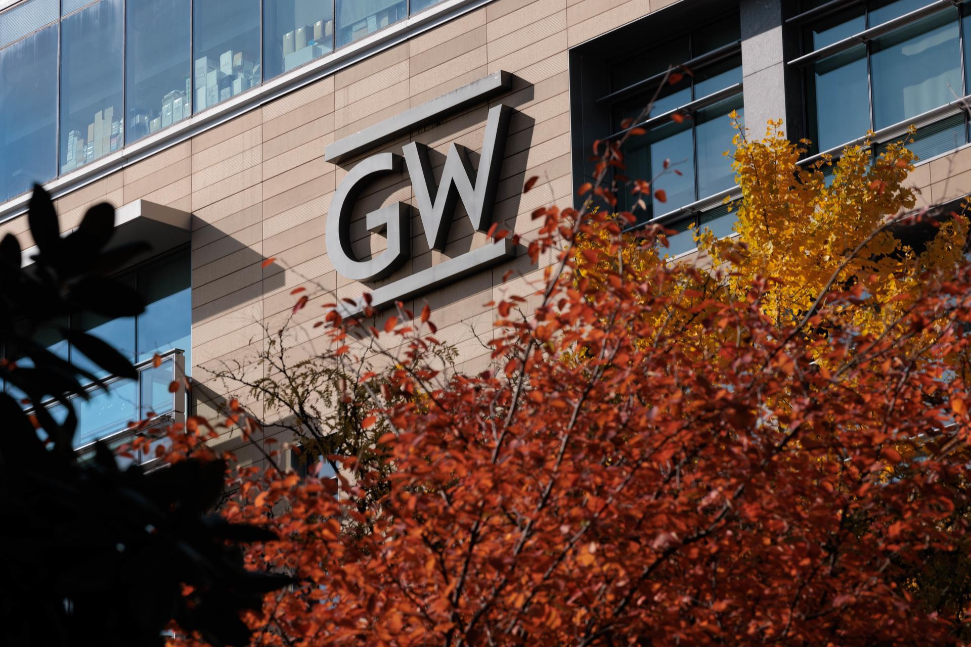 GW Science and Engineering Hall in autumn