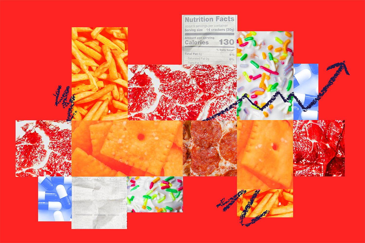 Eve Harclerode chose American diets for the theme of this collage