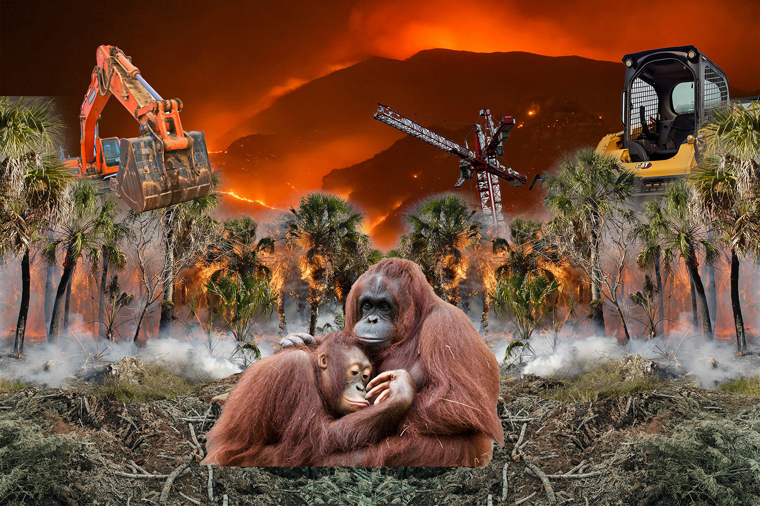 Martin Maynard created this collage on an orangutan theme