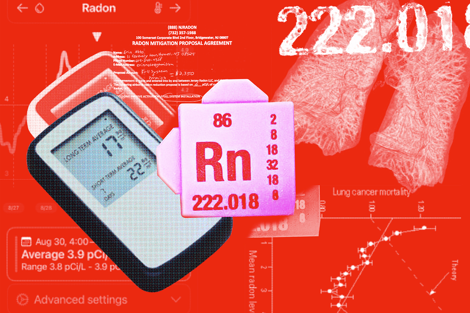 Sophia Noto's collage on a radon theme 