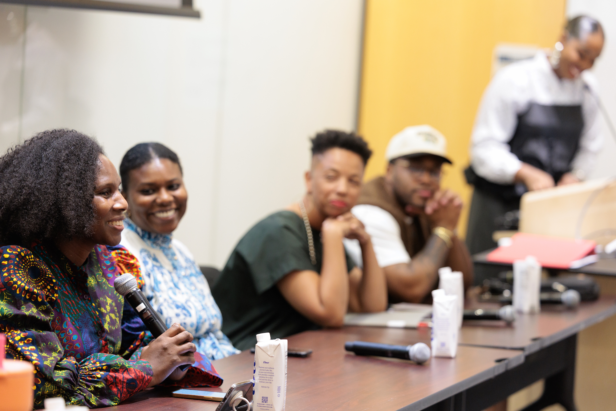 Left to right: Panelists Cicely Garrett, Ashley C. Smith, Qiana Mickie and Dion Dawson, with moderator Mya O. Price.