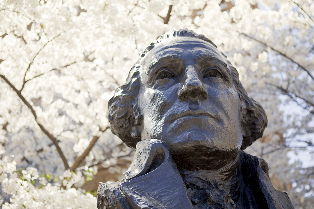 marble head of George Washington