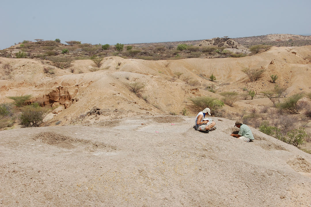 : Geologists collected sediment samples at Namorotukunan site in Kenya