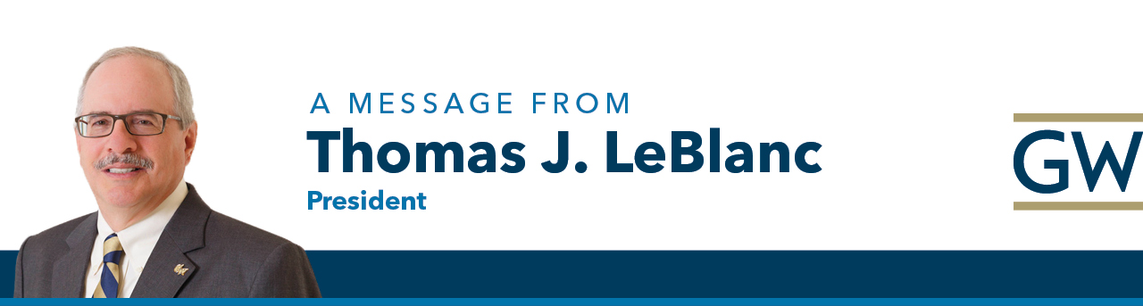 A Message from President Thomas J LeBlanc