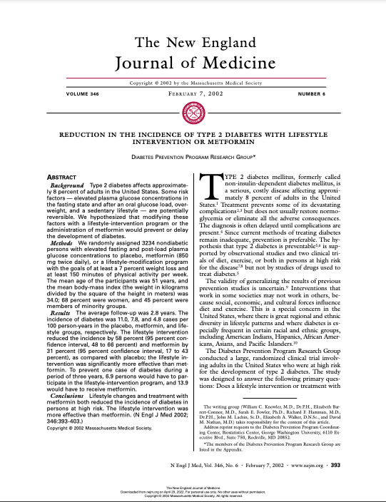 New England Journal of Medicine Article