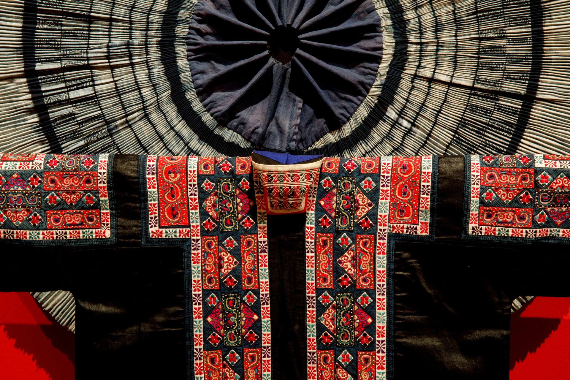 textiles in museum on exhibit