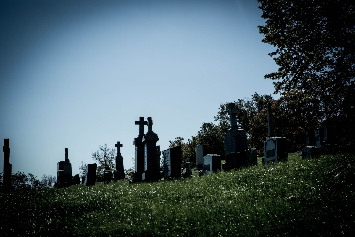 tombstones at Holy Rood