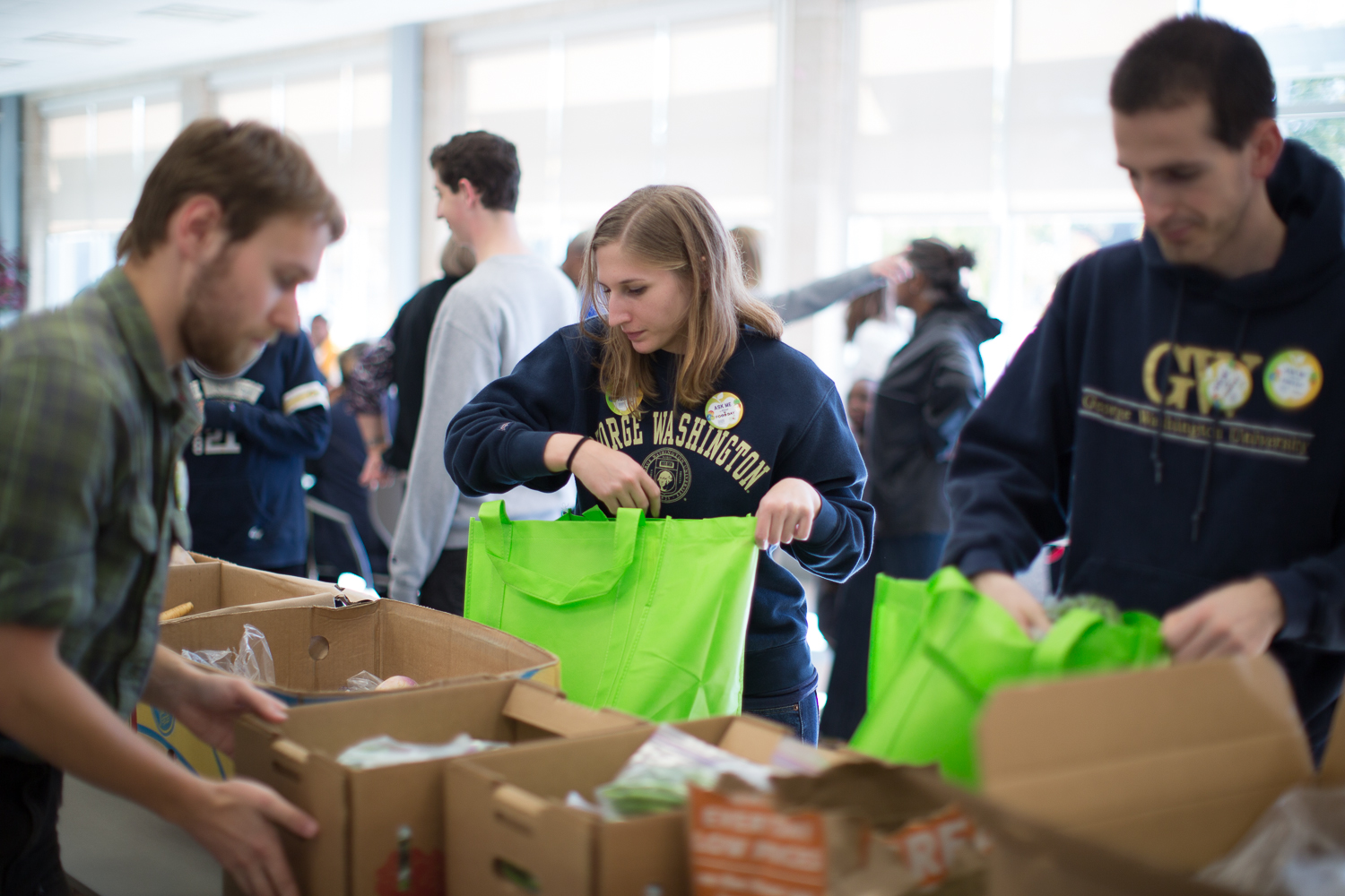 Each family took home a bag of more than six varieties of produce.