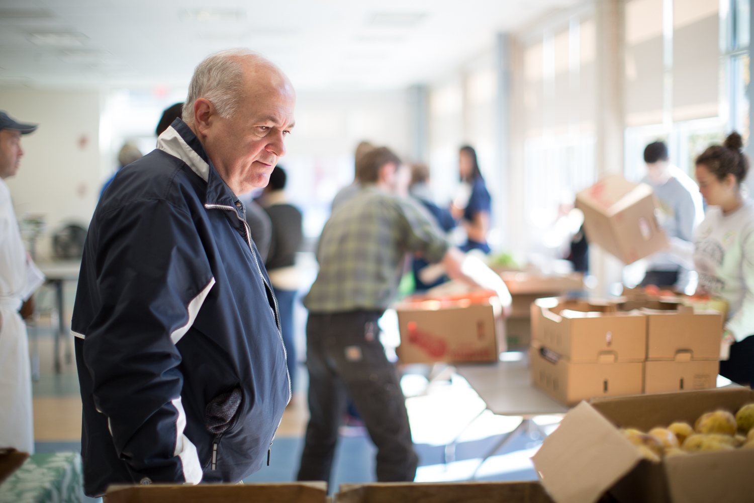 University President Steven Knapp showed his support at the market on Saturday