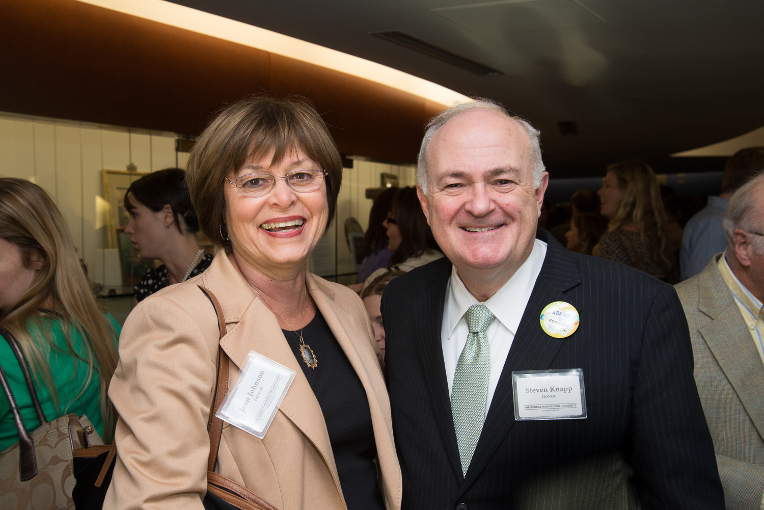 President Steven Knapp and Dean of the School of Nursing Jean Johnson